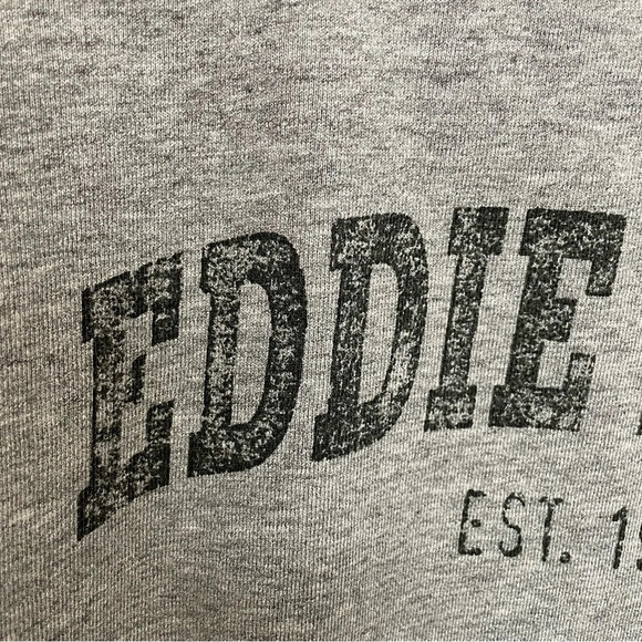 Eddie Bauer Vintage Distressed Print Grey Crewneck Sweatshirt Men Women Small - Picture 2 of 7